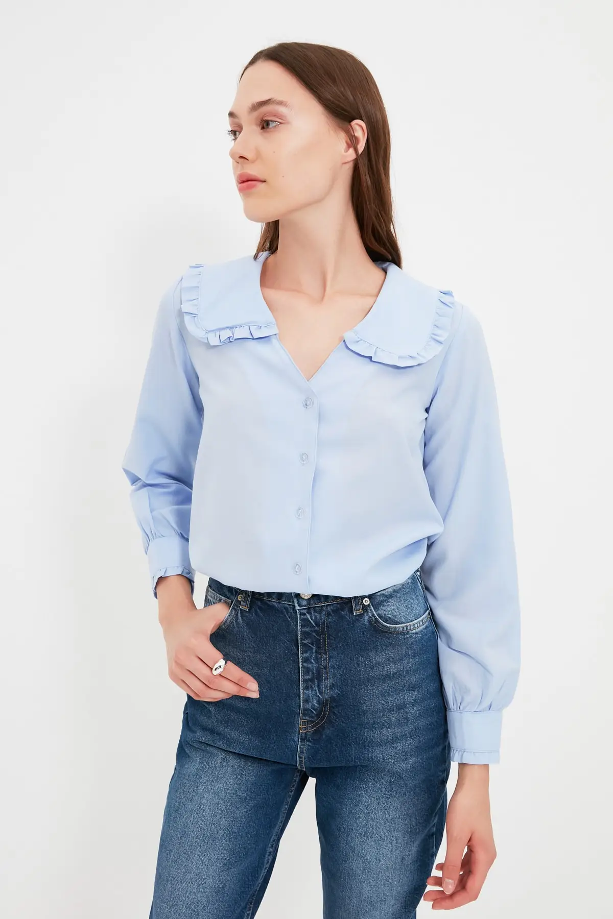 

Trendyol Tall Frilly Shirt TWOAW22GO0533