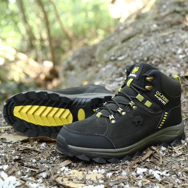 Кроссовки мужские зимние из натуральной кожи уличные сникерсы с теплым мехом