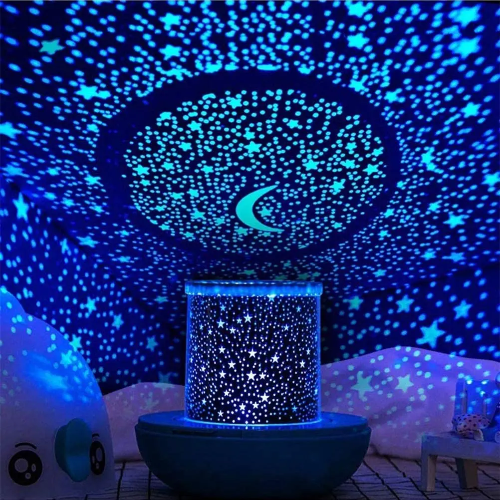 Remote Control and Timer Design Seabed Starry Sky Rotating LED Star Projector for Bedroom Night Light for Kids Night Color Moon