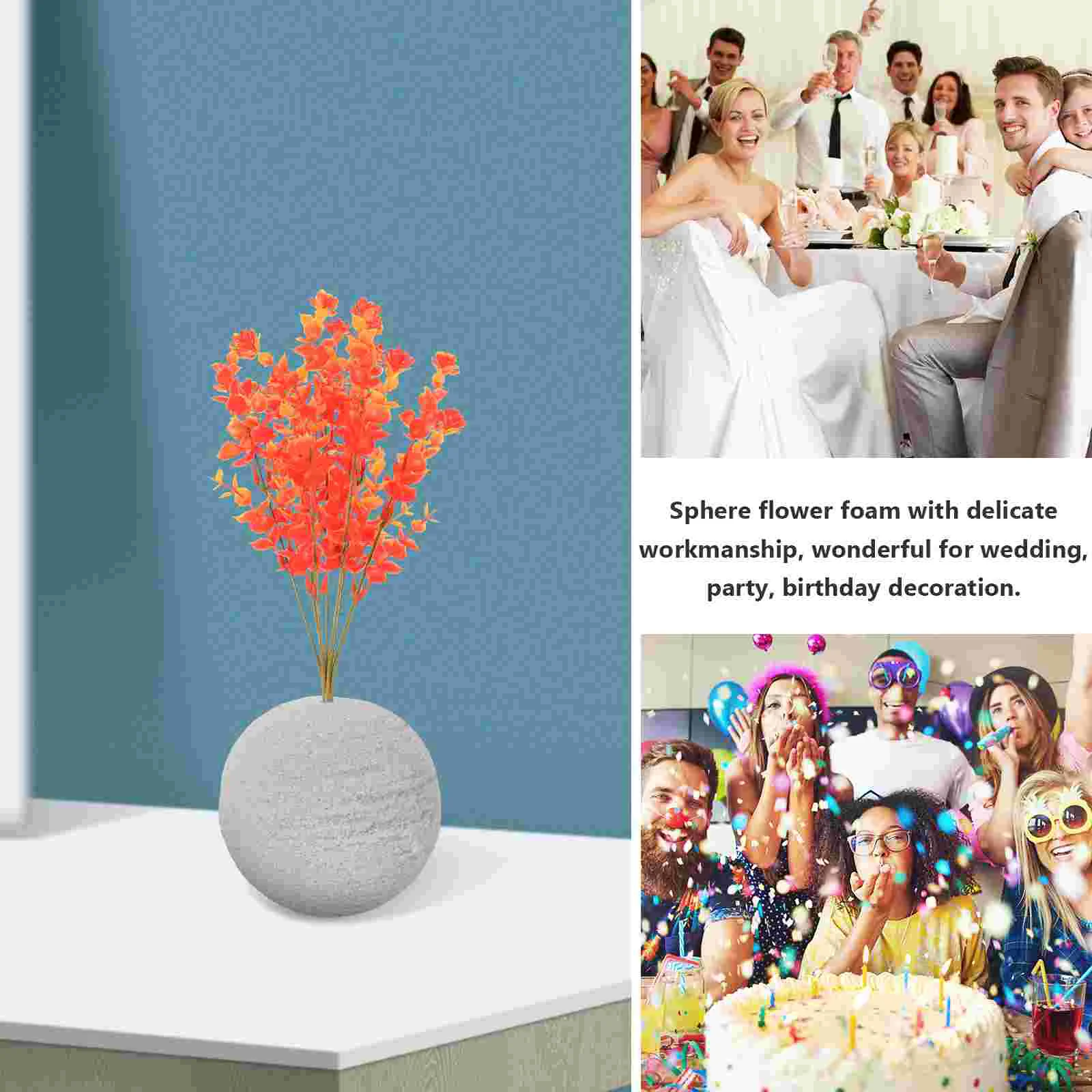 2 шт. цветочные грязевые футбольные мячи пенопластовые цветы круглые сферы