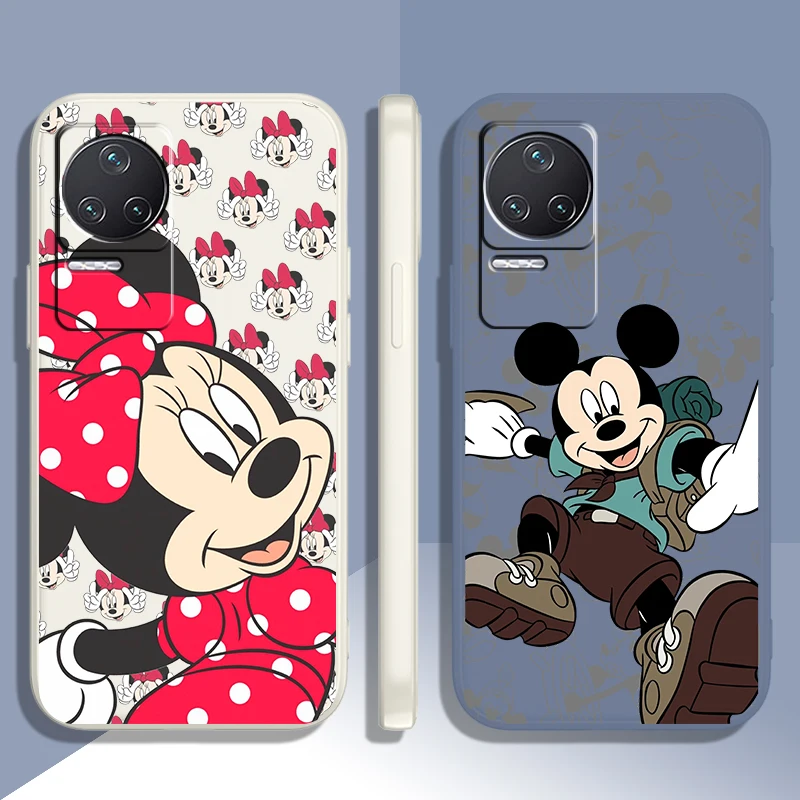 

Disney Mickey Mouse Anime Case For Xiaomi Redmi K50 K40 Gaming Pro K30 10X 10 9 9A 9T 8A 4G 5G Liquid Rope Phone Cover Core