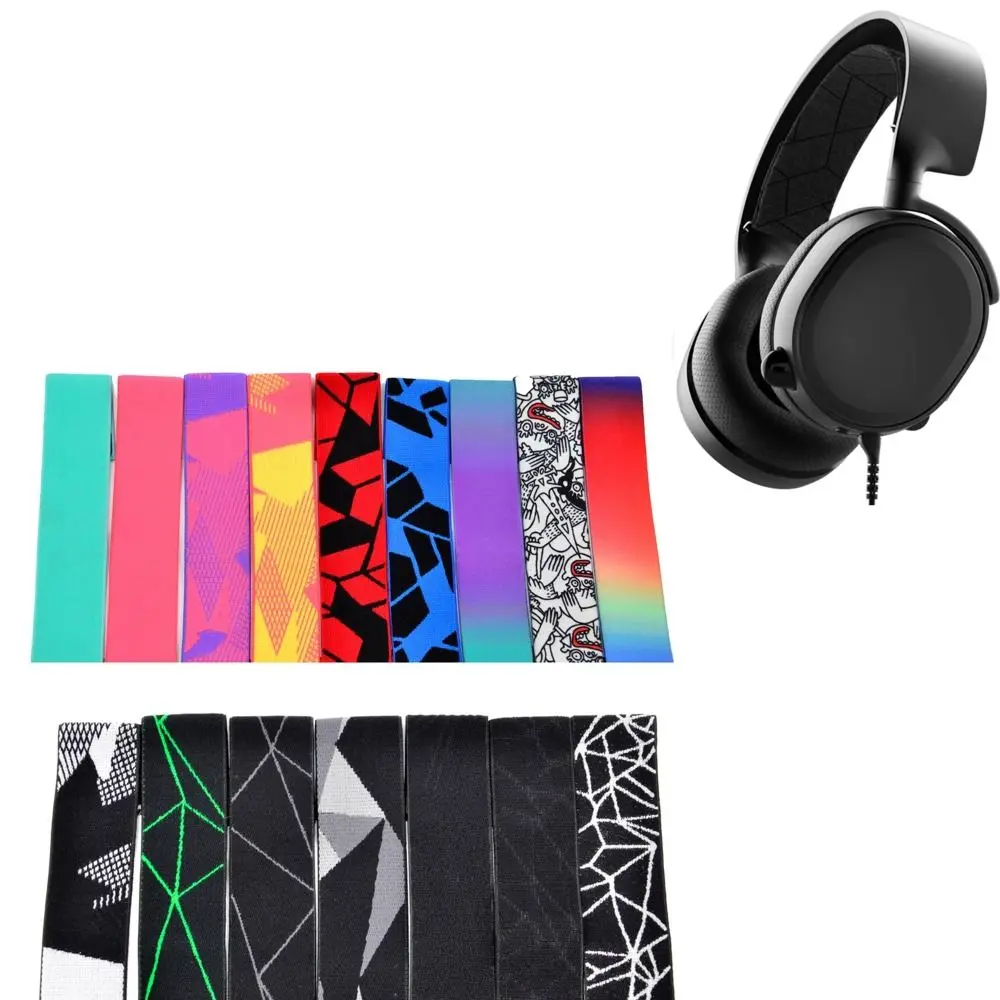 Съемные наушники повязка на голову мягкая эластичная гарнитура разноцветная