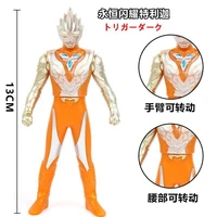 13cm small soft rubber ultraman glitter trigger eternity action figures model furnishing articles children assembly puppets toys