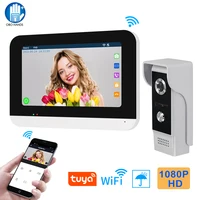 Tuya WiFi Smart APP Video Door Phone Intercom System Home 1080P HD 7 Inch Color Monitor + Waterproof Outdoor Camera Doorbell IR