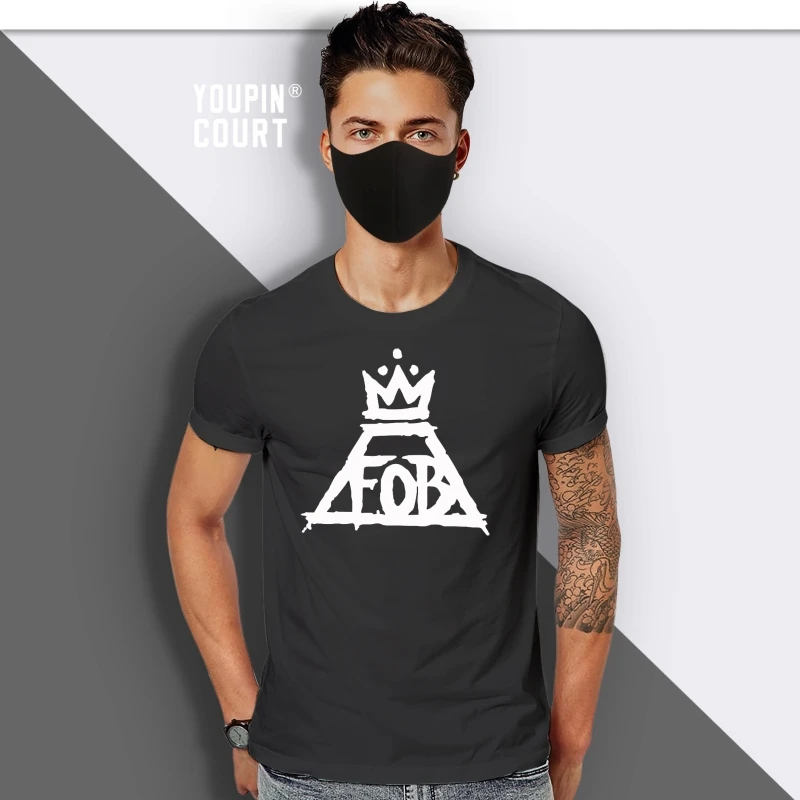 

FALL OUT BOY T-SHIRT FOB TOP - ROCK N ROLL MY CHEMICAL ROMANCE 100% COTTON custom printed tshirt hip hop funny tee