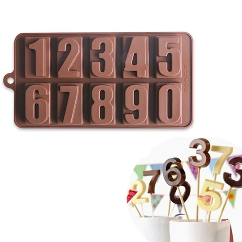 

0-9 Numbers Silicone Cake Mold Pastry Decorating Tool Chocolate Cookies Molds Baking Tools for Cakes
