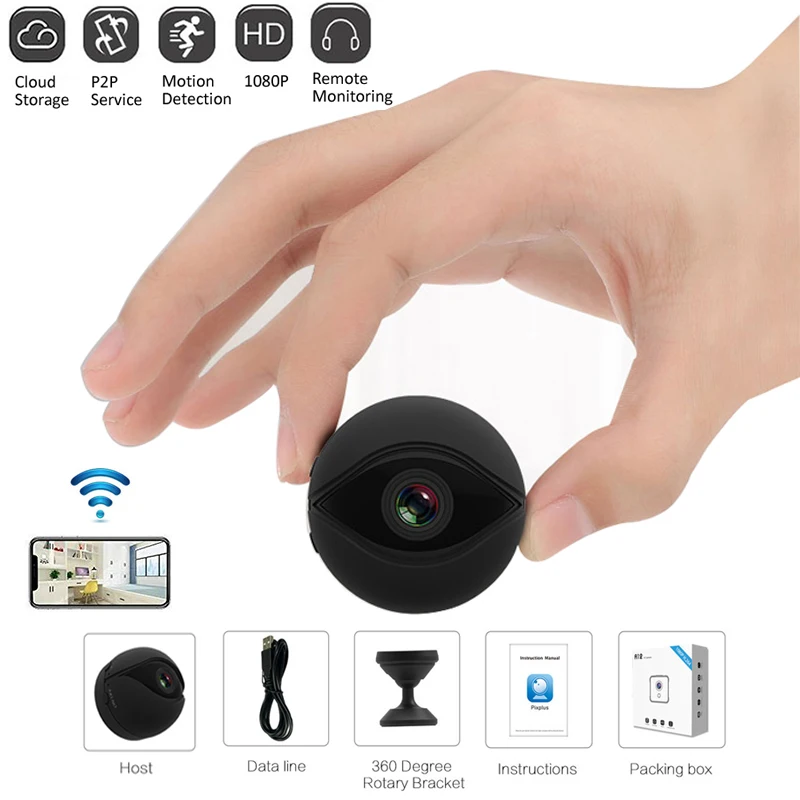 

A10 Micro Camera WiFi 1080P HD IR Night Vision Home Security IP Camera Motion Detection Baby Monitor Wireless DVR Mini Camcorder