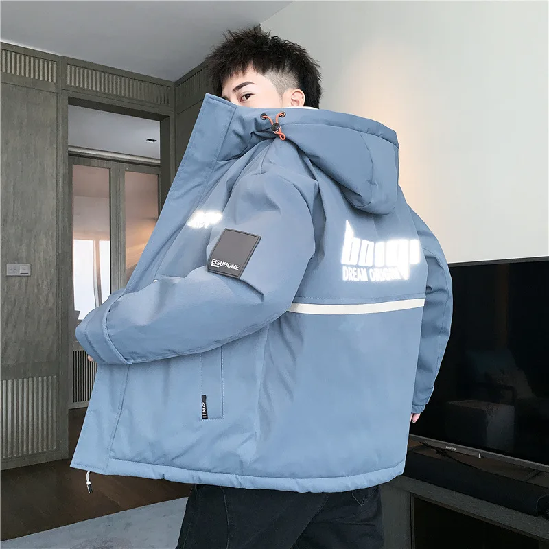 Пальто на хлопковой подкладке. Мужская осенне-зимняя верхняя одежда. Модная