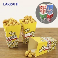 3050100pcs disposable paper popcorn box blue yellow cup snack packaging bags birthday party decoration kids home pop supplies