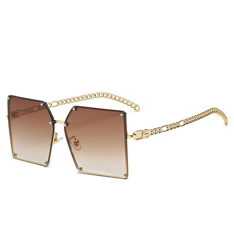 2022 Fashion Brand Designer Vintage Metal Sunglasses Women Rays UV400 Party Cool Luxury Shades Square Oversized Sun Glasses Top |