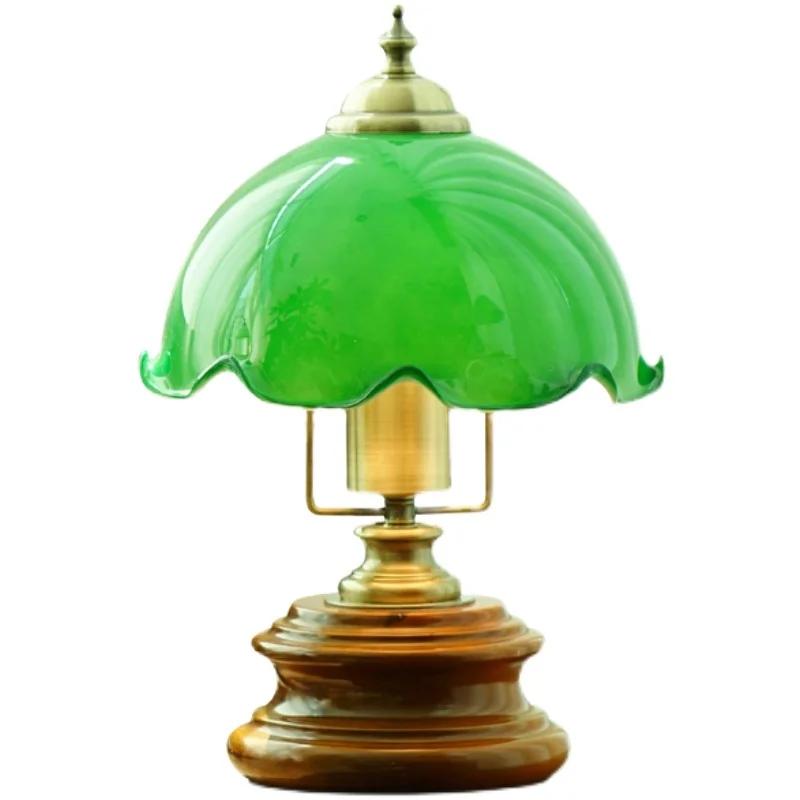 Sun Moon Nebula lighting Mini Green French American country bedside bedroom glass small table lamp