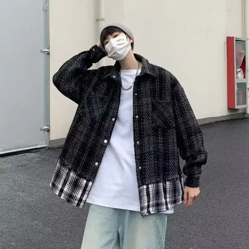 Мужская твидовая куртка элитная ниша дизайн повседневная толщина стандартная