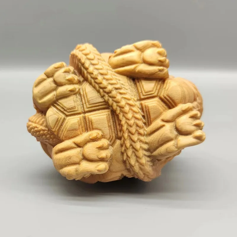 Cypress резьба Xuanwu модели украшения характеристики 6*5*4 8 см ручная работа книга для