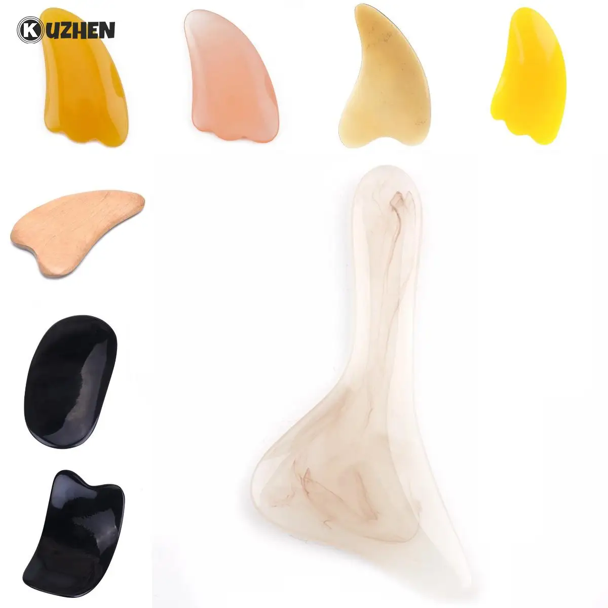 

Guasha Massager For Face Guasha Natural Stone Scraper Body Massage Beauty Skin Care Slimming