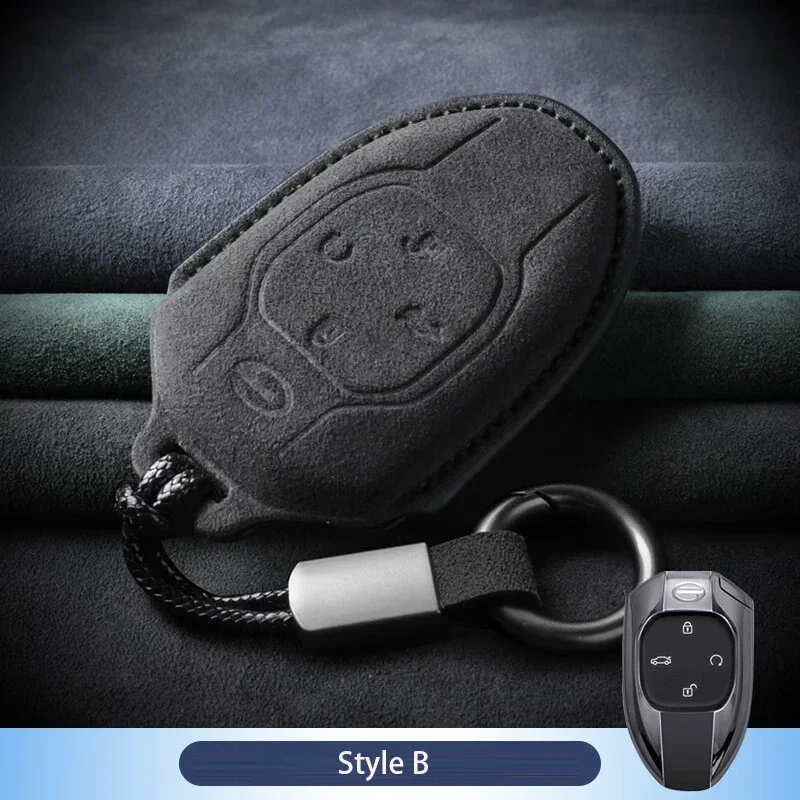 

Кожаный чехол для автомобильного ключа для Trumpchi GAC 2021, Empow J11 J12 J13 J14 J15 J16 GS, защитный брелок, замшевый брелок, автомобильные аксессуары