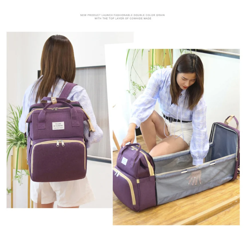 

Новая Водонепроницаемая портативная складная сумка для мамы в кроватку, вместительная многофункциональная сумка через плечо для отдыха для мам и малышей