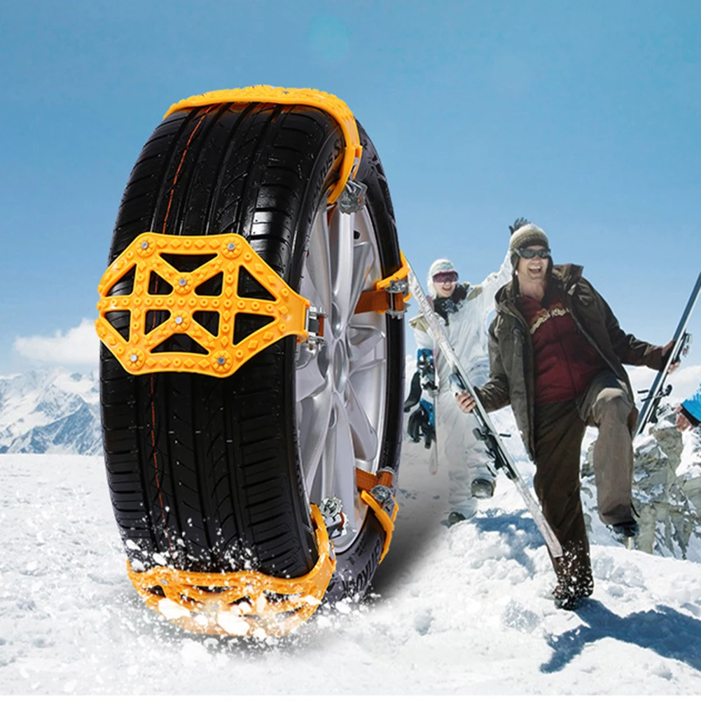 

Car Tyre Winter Roadway Safety Tire Snow Adjustable Anti-skid Safety Double Snap Skid Wheel TPU Chains