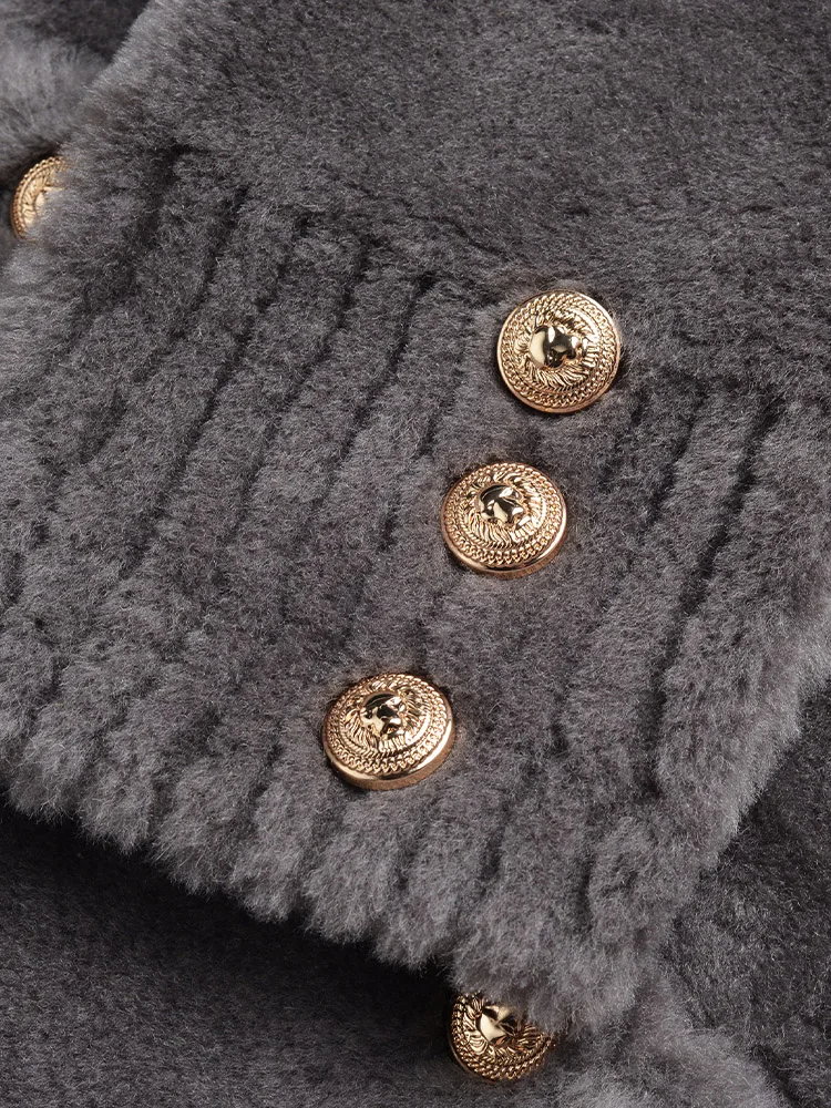 TB THOM Women's Jackets Korean Fashion Brand Winter Coat V-neck Cardigan Stripes Sheep Wool Overcoats Thick Warm Men's Jackets