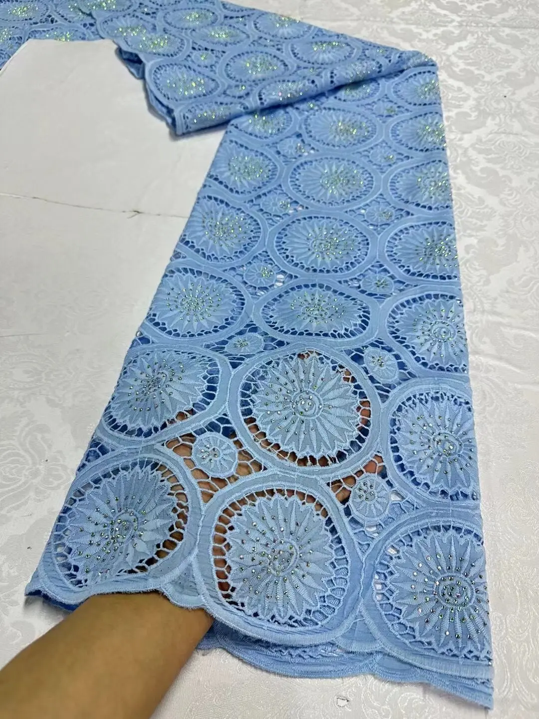 Нигерийская африканская кружевная ткань 2024 высококачественное кружево