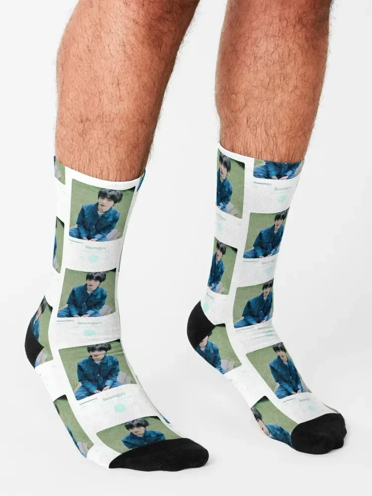 TXT - Beomgyu чулки роскошные цветочные носки для девочек и мужчин
