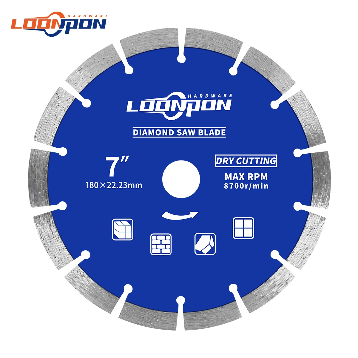 180mm/230mm Diamond Cutting Disc Circular Segment Saw Blade for Dry Wet Cutting Concrete Marble Tile Porcelain Ceramics 7