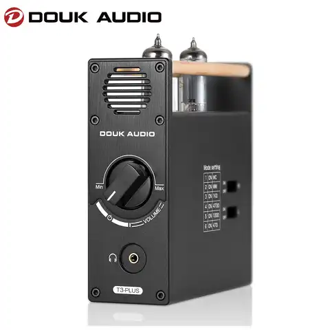 Вакуумный трубчатый предусилитель Douk Audio HiFi для MM / MC Phono вертушки стерео Настольный аудио предусилитель усилитель для наушников