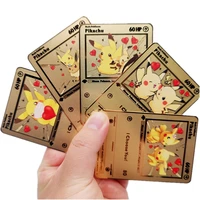 new pok%c3%a9mon cards metal cards charizard vmax game battle collection card pikachu childrens toys christmas gifts