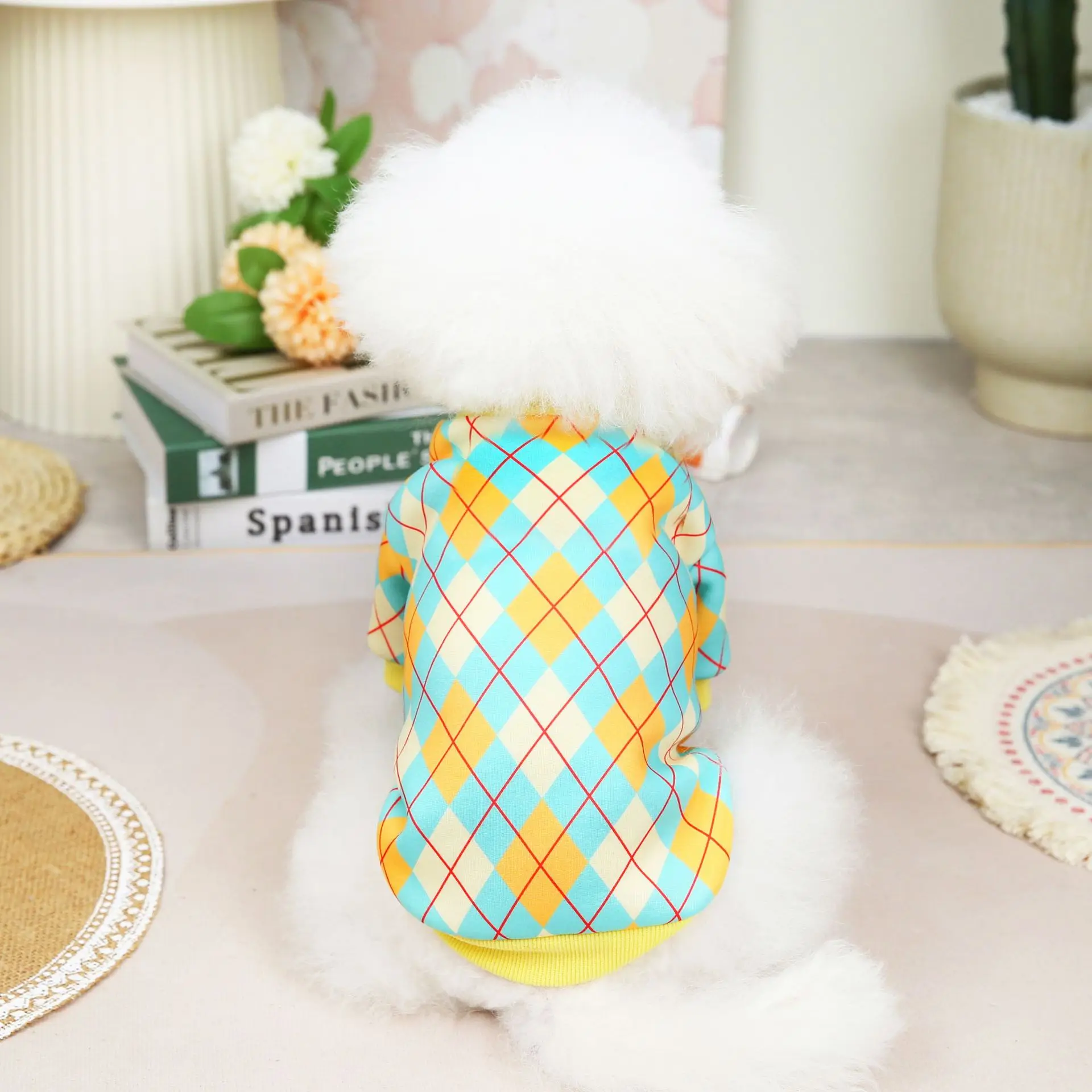 

Dog Clothes Plaid Dog Hoodie Autumn Winter Warm Sweatshirt for Small Medium Dogs Teddy Chihuahua Puppy Cat Pullover Pet Clothing