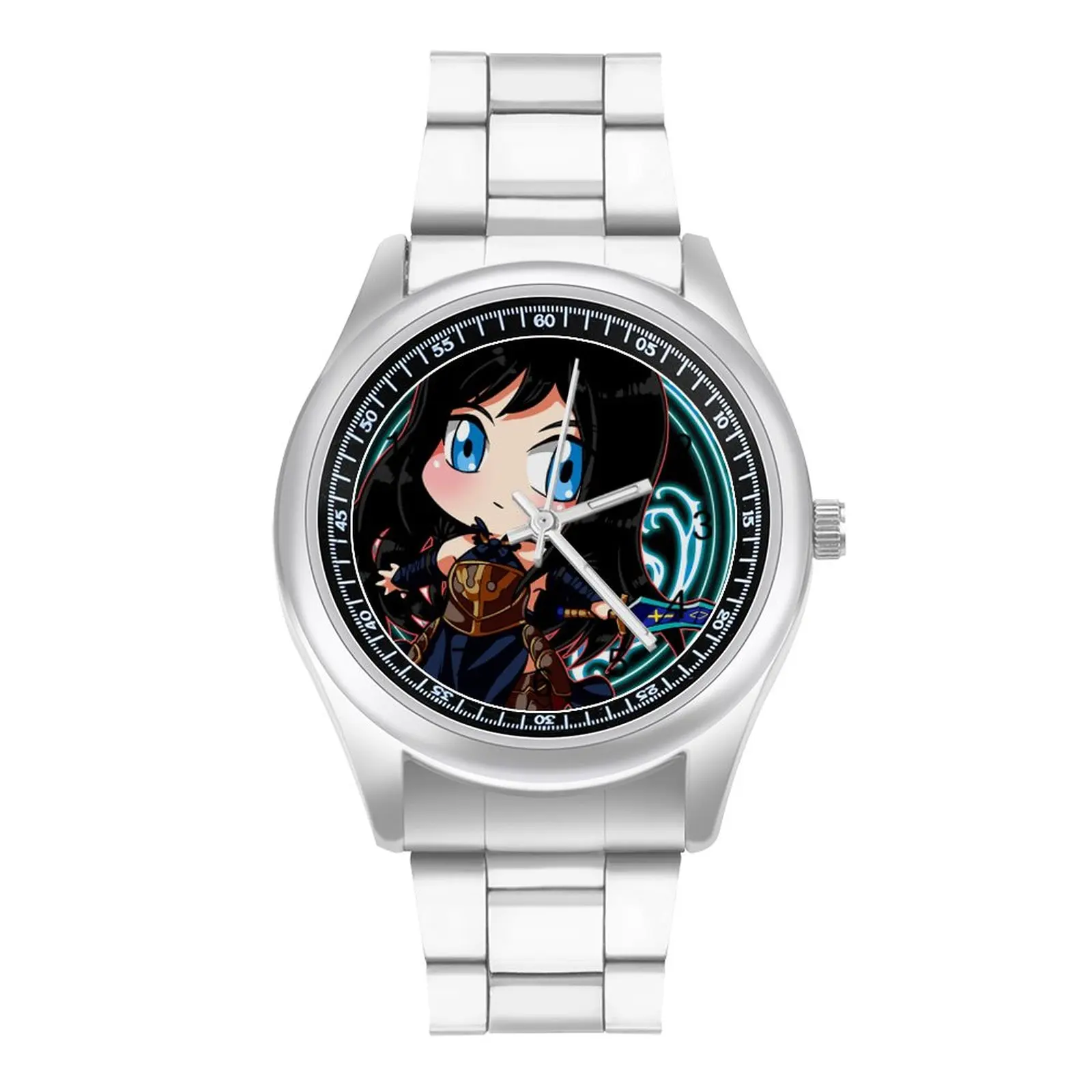 

Castlevania Order of Ecclesia Shanoa Quartz Watch Classic Ecclesia Shanoa Bag Anime Wrist Watch Steel Wideband Men Wristwatch