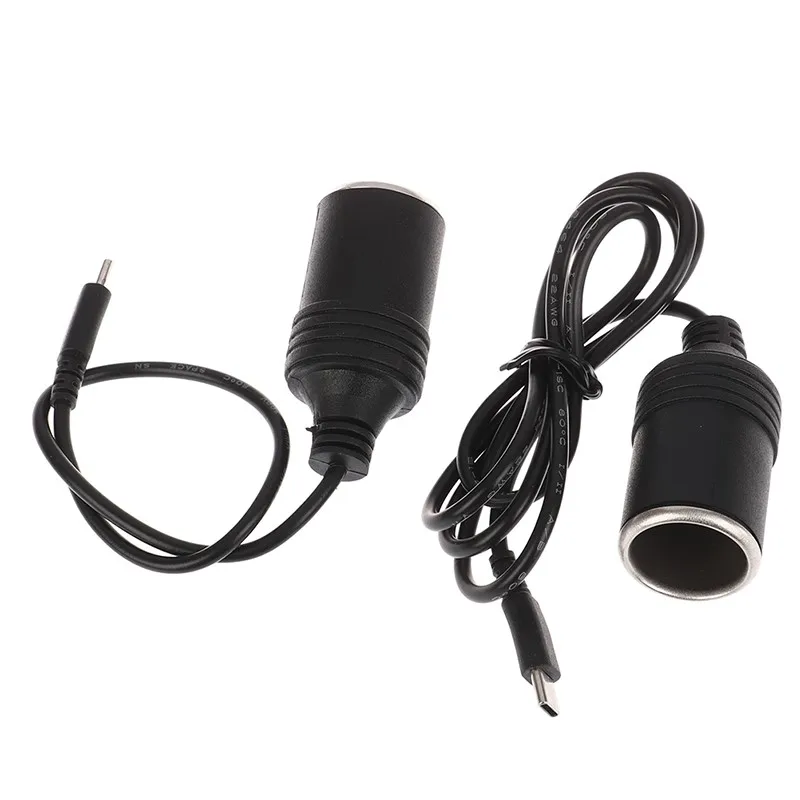 

NEW USB C PD Type C Male to 12V Car Cigarette lighter Socket Female Step Up Cable for Driving Recorder GPS E-Dog Car Fan