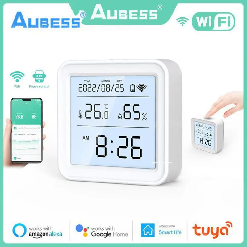 

Датчик температуры и влажности с поддержкой Alexa Google Assistant, Wi-Fi, гигрометр, термометр для умного дома