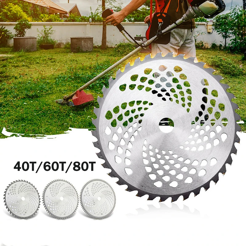 

10 Inch 40T/60T/80T Alloy Brush Cutter Disc Lawn Mower Saw Blade For Grass Trimmer Replacement Cutting Disc Garden Tools