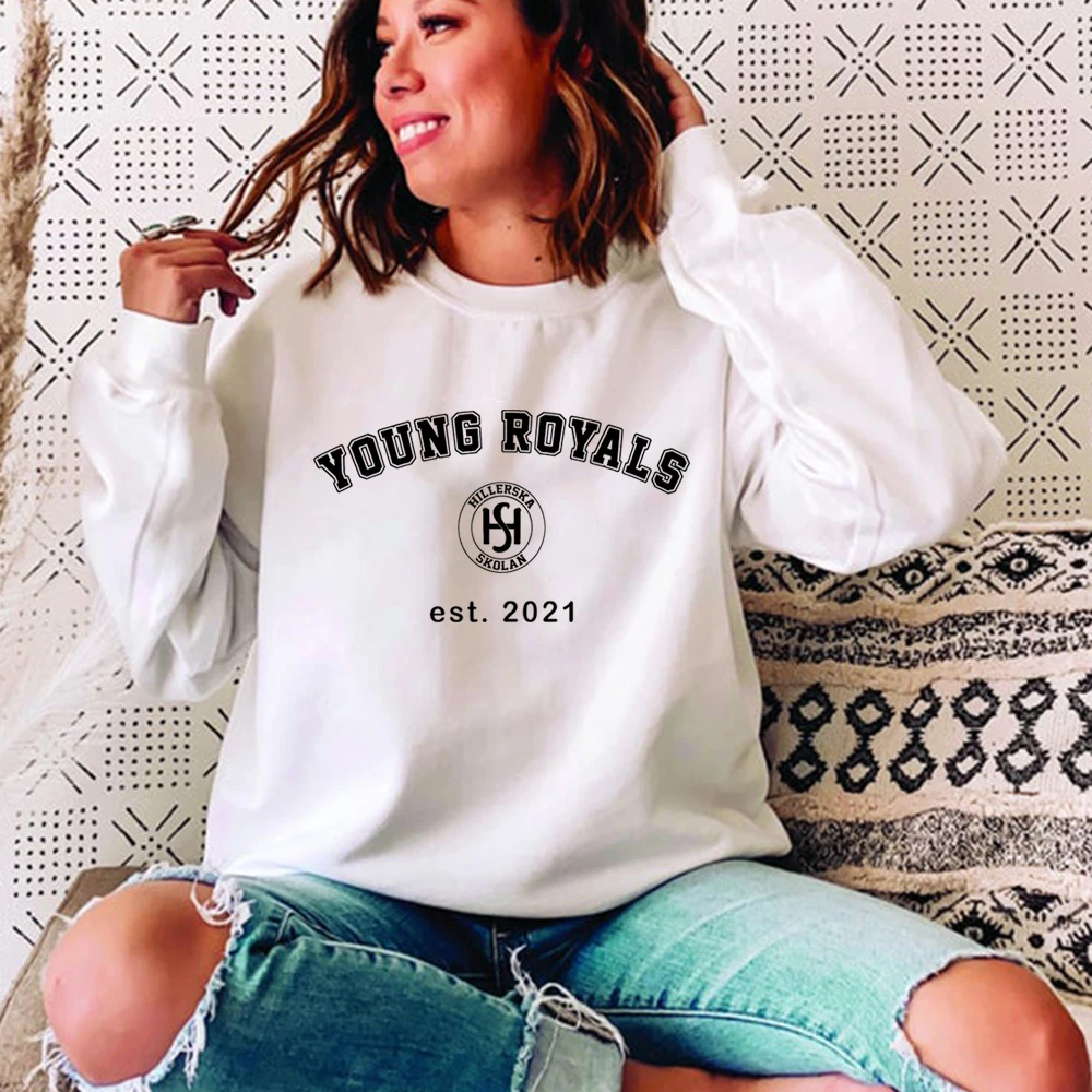 

Young Royals TV Show Inspired Sweatshirt Hillerska Skolan Hoodie Lady Crewneck Sweatshirts Casual Top Female Graphic Hoodies