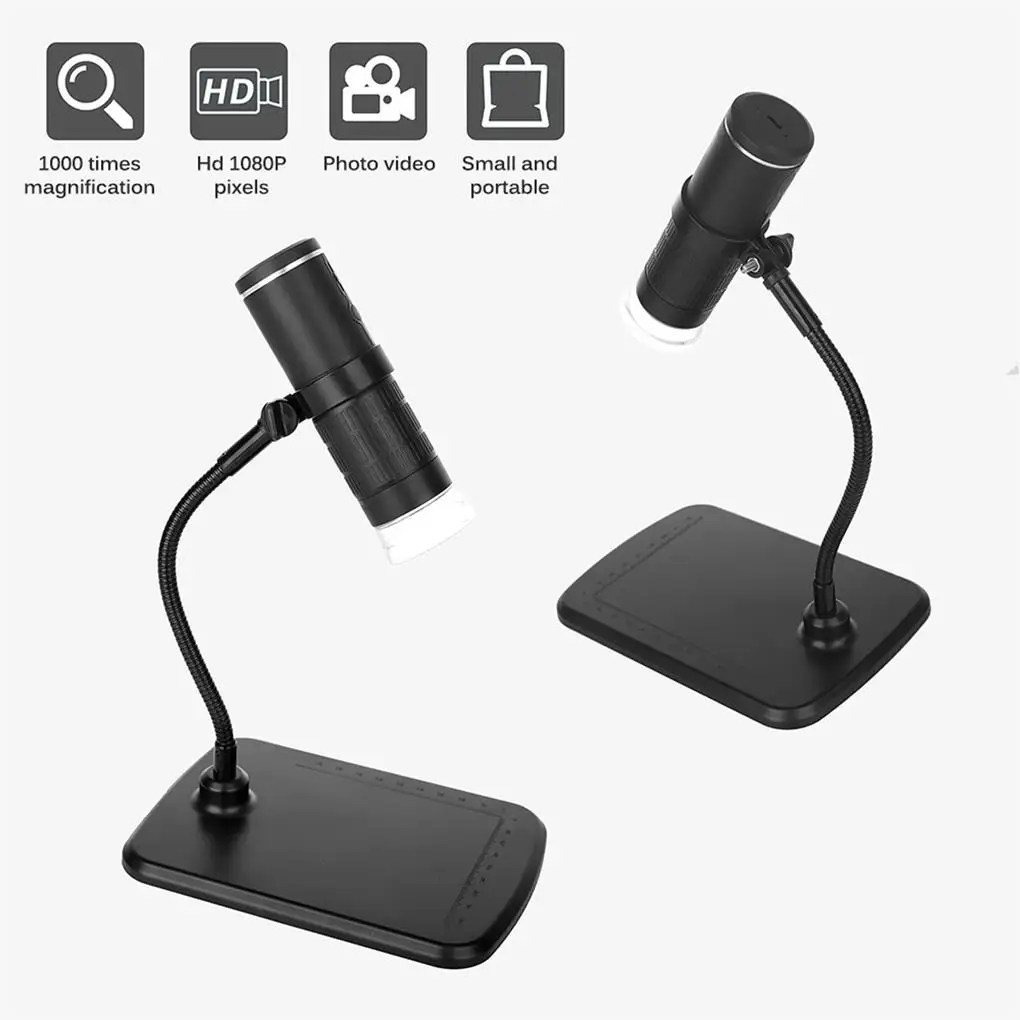 

Digital Wireless Microscope with Flexible Stand Rechargeable LED Lens Camera