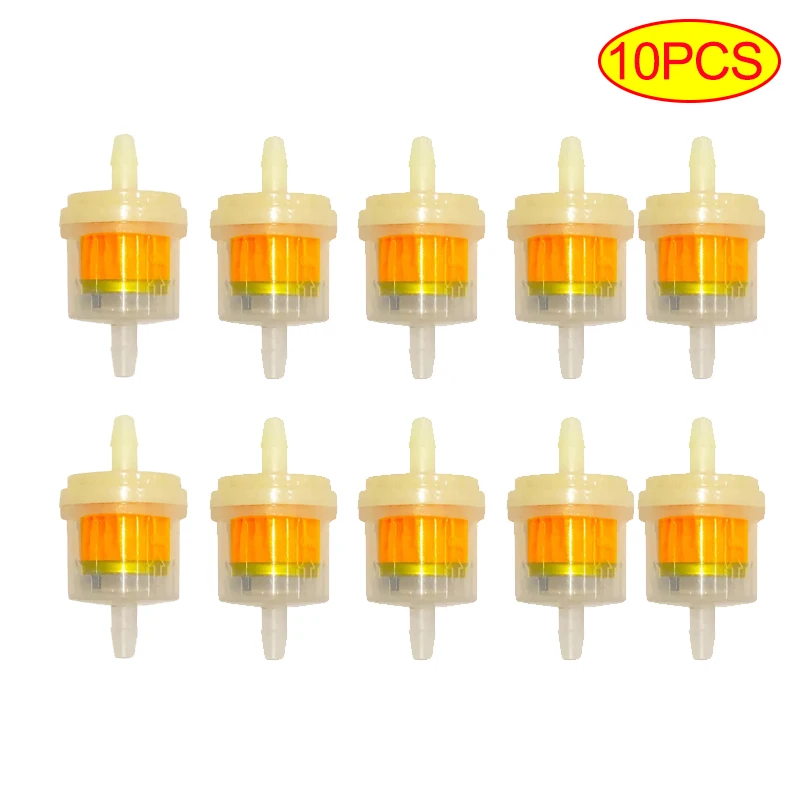 New 10PCS Universal Gasoline Gas Fuel Gasoline Oil Filter for Scooter Motorcycle Moped Scooter Dirt Bike ATV Fuel Filter