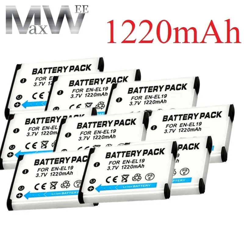 

Аккумулятор EN-EL19 для камеры Nikon Coolpix S32 S33 S100 S2500 S2750 S3100 S3200 S3300 S3400 S3500 S3600 S4100 S4150 S4200, 10 шт.