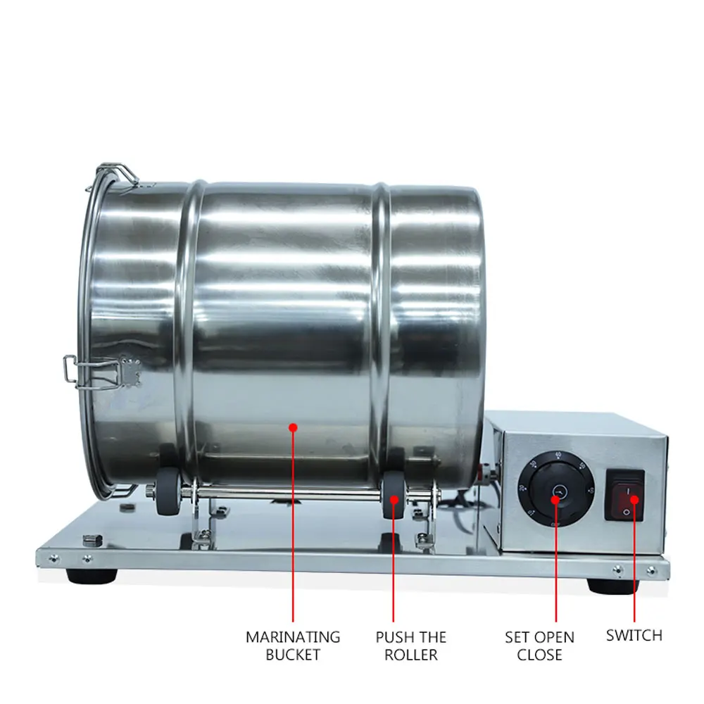 

Commercial Meat Marinating Machine Automatic Meat Curing Machine Small Marinating Machine Timing 304 Stainless Steel Barrel