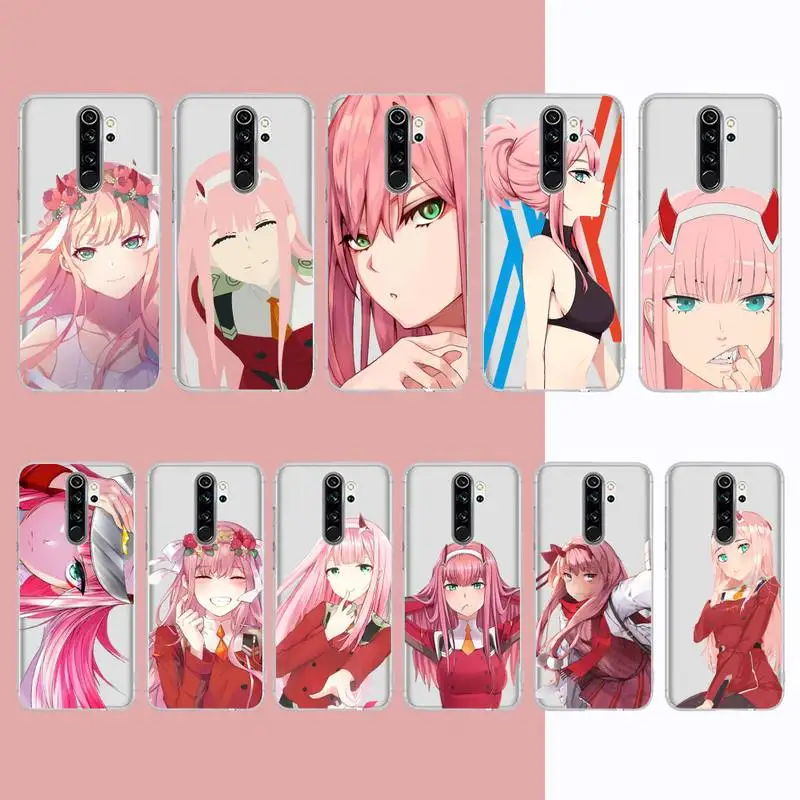 

zero two anime Phone Case for Samsung S20 S10 lite S21 plus for Redmi Note8 9pro for Huawei P20 Clear Case