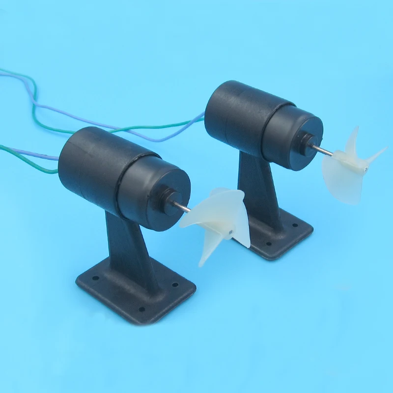 

1Pair DC 12V Brushed Underwater Thruster Motor Power Engine Dia 35mm 3-blade Nylon Propeller for RC Bait Trawler Boat Toy Robot