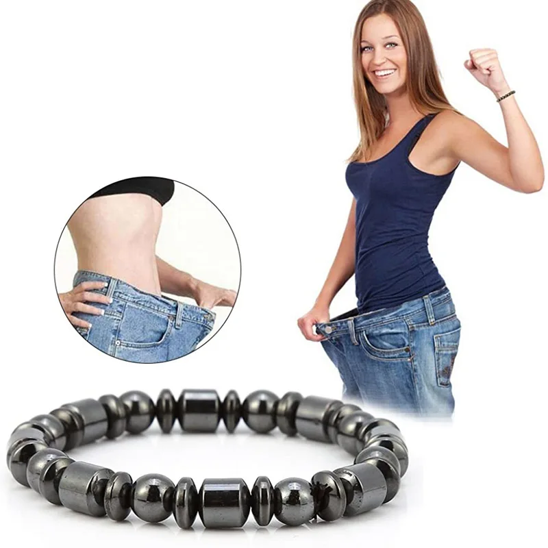 

Magnetic therapy Health care Loss Weight Effective Black Stone Bracelets slimming Stimulating Acupoints Arthritis Pain Relief