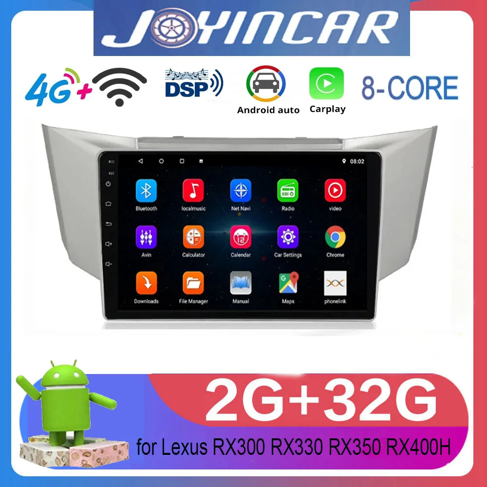 

4G Android 10.0 Car Radio Multimedia Video Player For Lexus RX300 RX330 RX350 2003-2009 BT GPS Serero DSP Carplay DSP No DVD