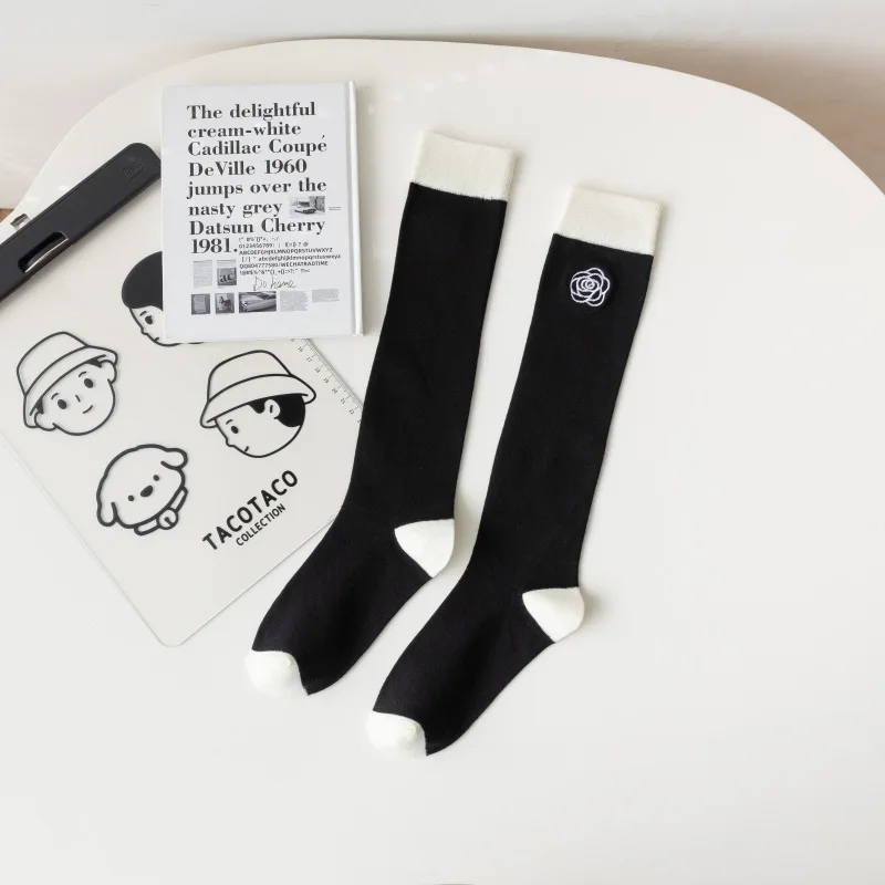 Girls Calf Pressure Socks Jk Women Stockings Show Thin Splicing Calf Socks For Young Girl Socks