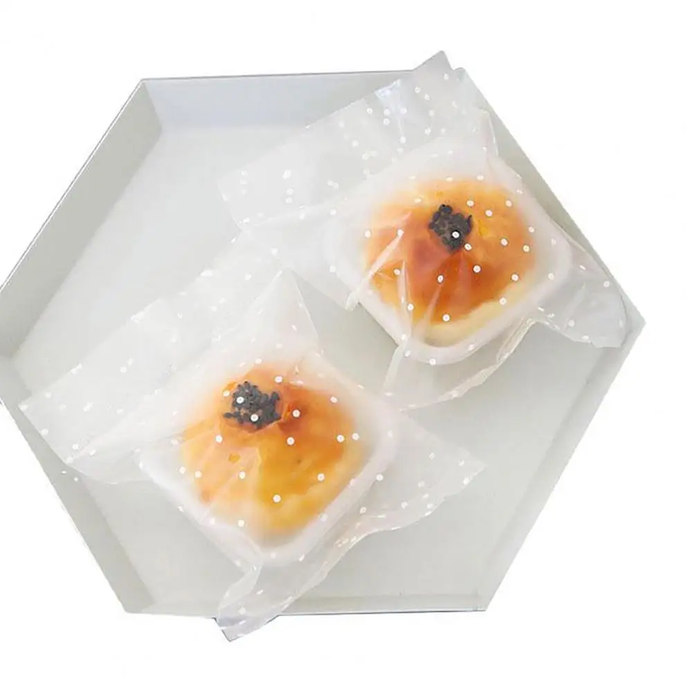 

100Pcs/Pack Eco-friendly Frosted Widely Used White Dot Food Package Vacuum Sealer Bags Cookie Packing Bags for Baking