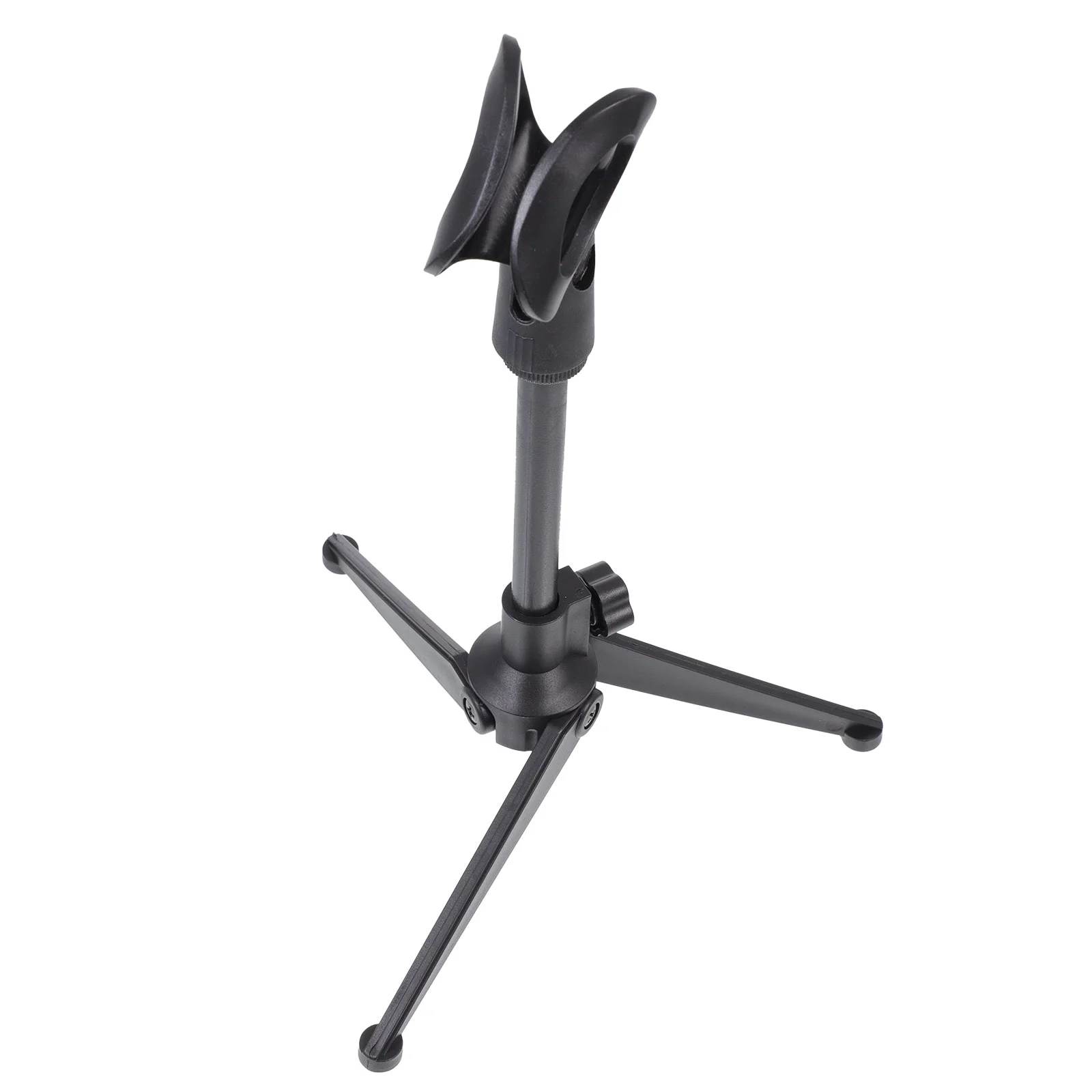 

1pc Universal Desktop Microphone Stand Adjustable Mic Holder Audio Accessory (Black)