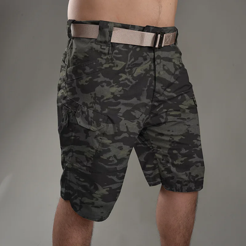 IX7 Military Style Army Fan Tactical Shorts Multi Pocket Cargo Shorts Summer Outdoor Training Hiking Shorts Pants