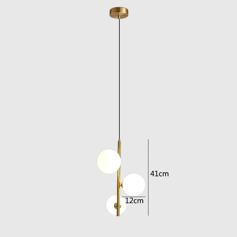 

Подвесные светильники JIANKEXING, стеклянные шары, черный/золотой, 2/3 головки