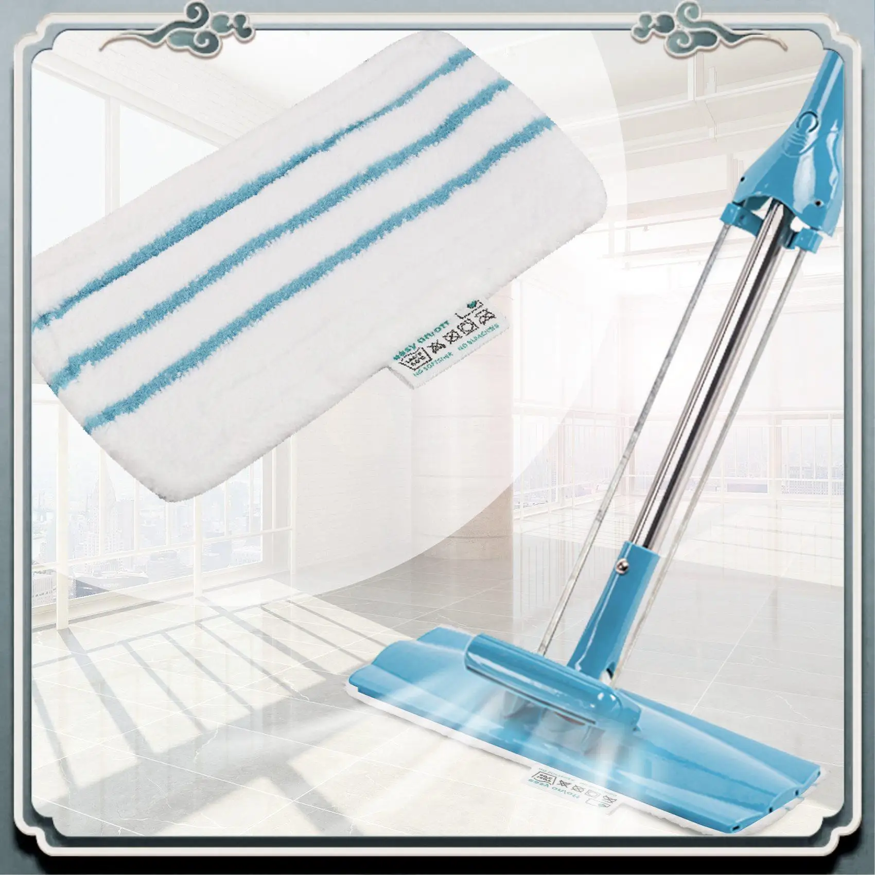 Фото Прочные 5 шт. подушечки для швабры для паровой швабры Black & Decker FSM1610 FSM1630, моющаяся и многоразовая сменная тряпка для мытья полов №1