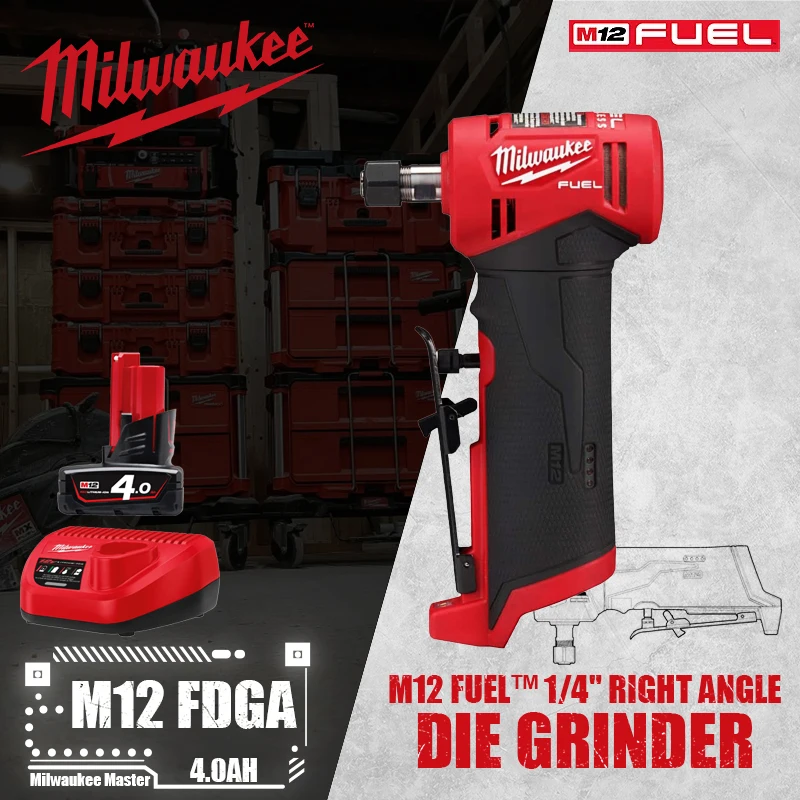 Milwaukee M12 FDGA/2485 комплект топливо™Прямоугольный бесщеточный шлифовальный станок 1/4