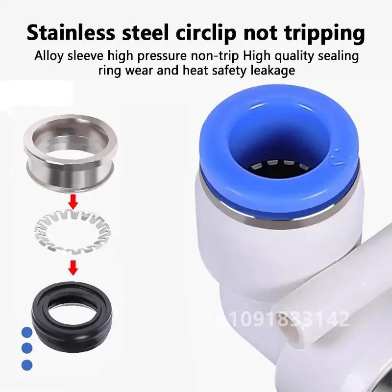 360° Rotary Connectors Pneumatic Air Fitting Swivel Joint High Speed Rotation 6/8/10/12mm MaleThread M5 1/4 1/2 Quick Coupling