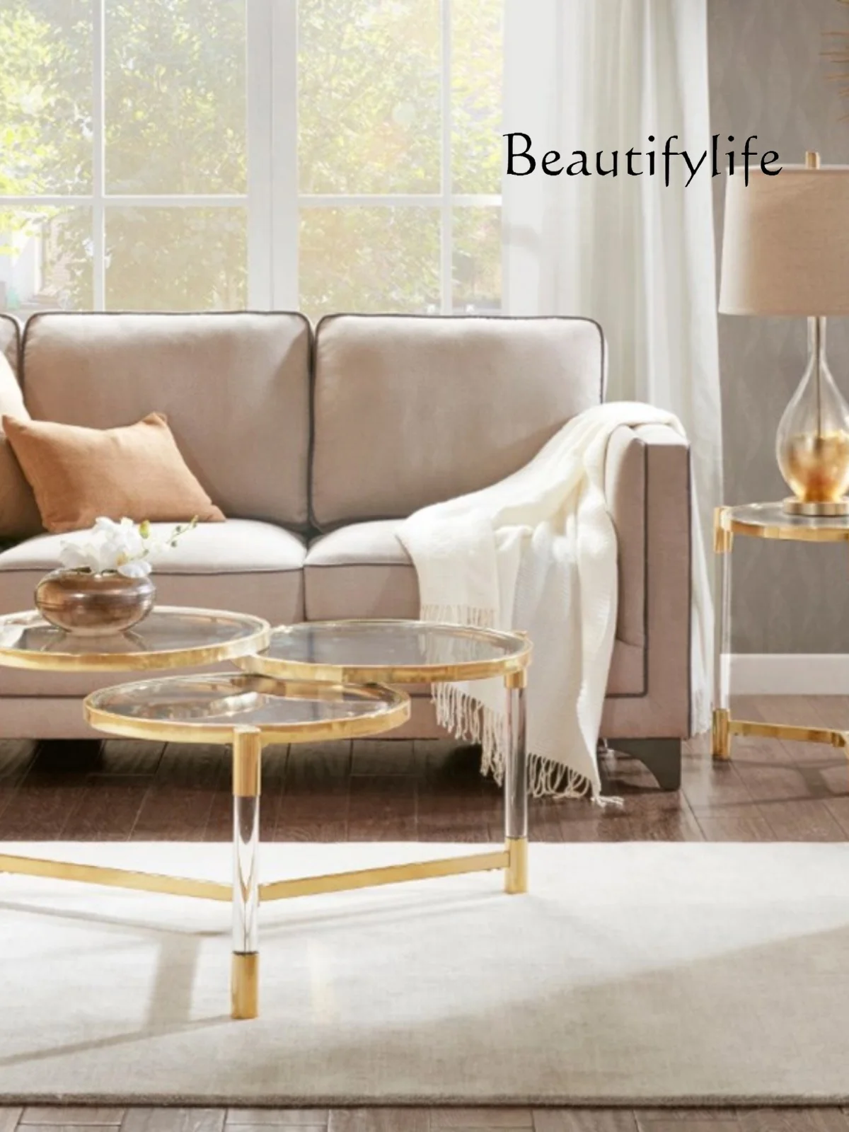 kreatywna osobowość przezroczysty akrylowy stolik do herbaty ze szkła organicznego w salonie kawowy wnętrz